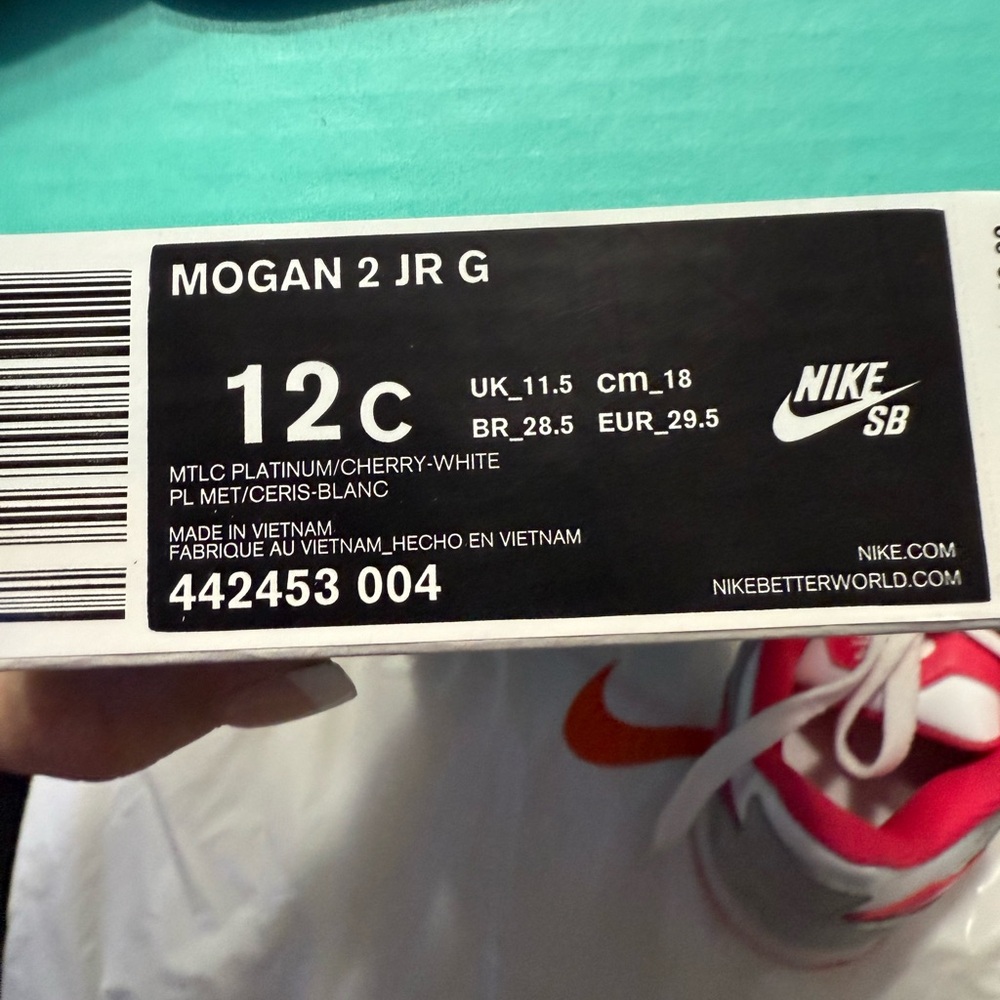 Nike Kids' Red and Gray Sneakers - Picture 2 of 7